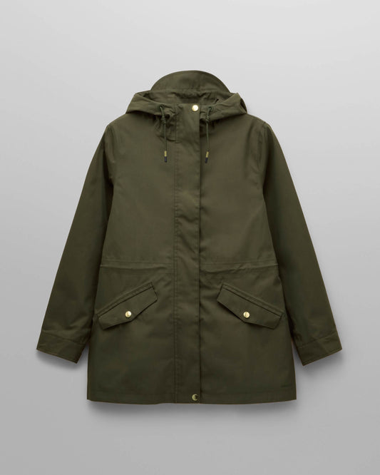 Joules Portwell Womens Raincoat - Green Grapeleaf