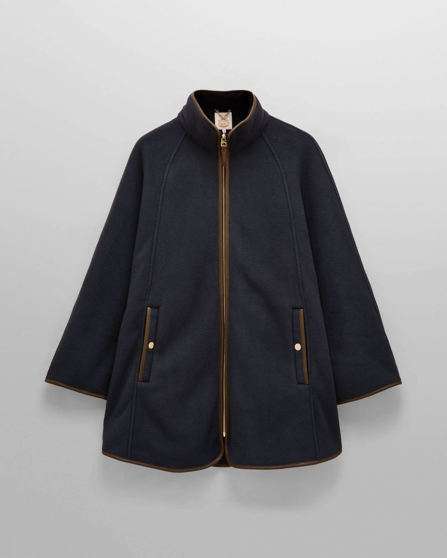 Joules Womens Fleece Cape - Navy flat lay