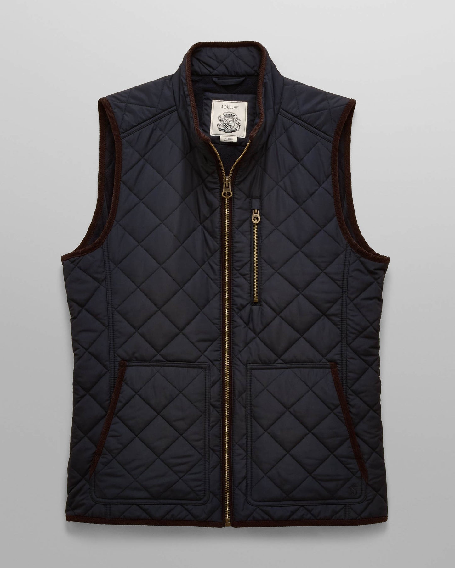 Joules Maynard Mens Quilted Gilet - Navy | CHO | Designer Mens Gilets