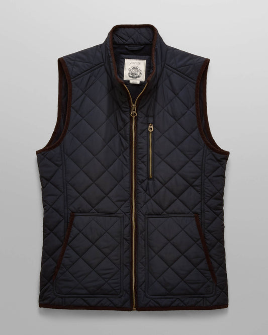 Joules Maynard Mens Quilted Gilet - Navy | CHO | Designer Mens Gilets