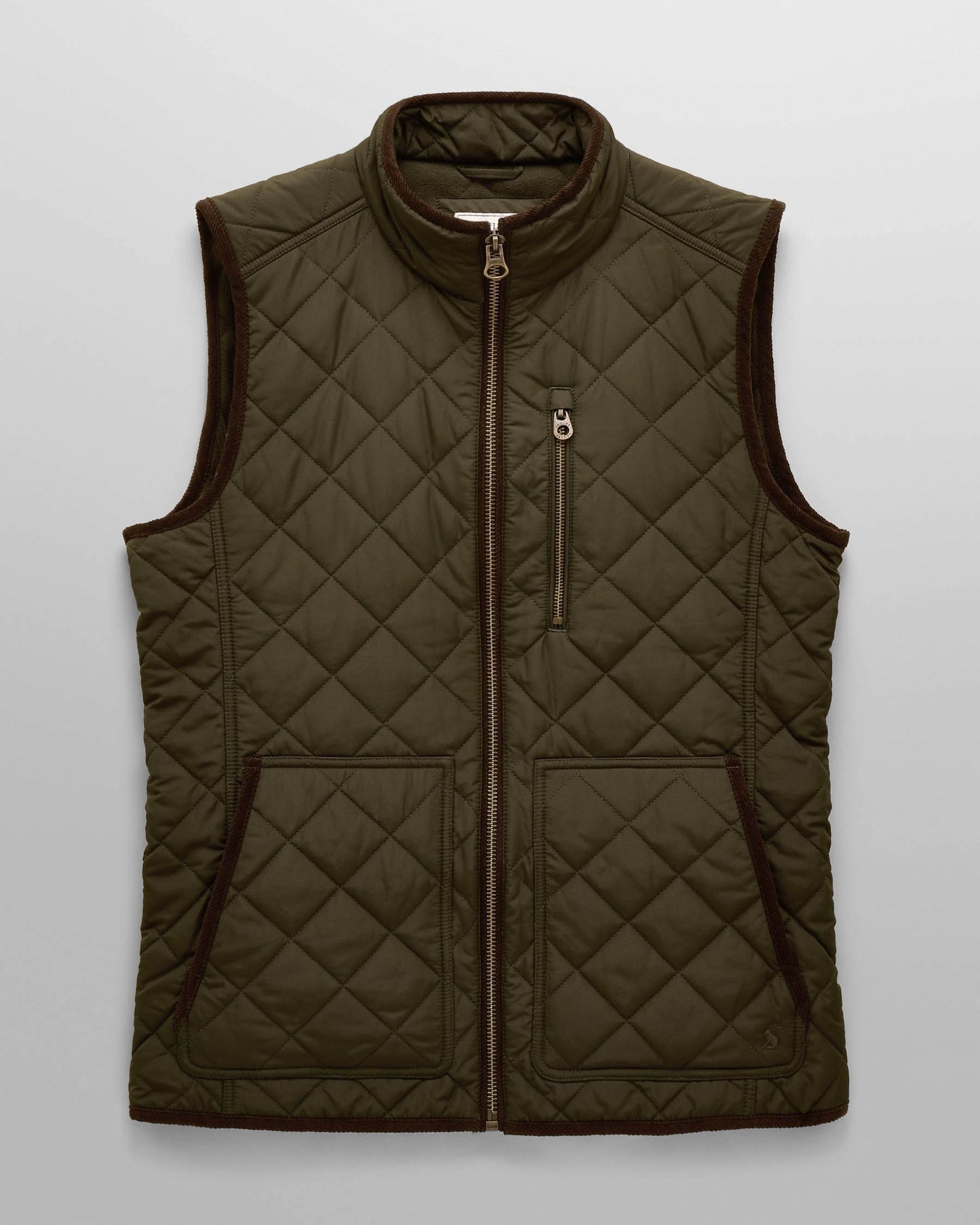 Joules Maynard Mens Quilted Gilet - Green | CHO | Designer Mens Gilets
