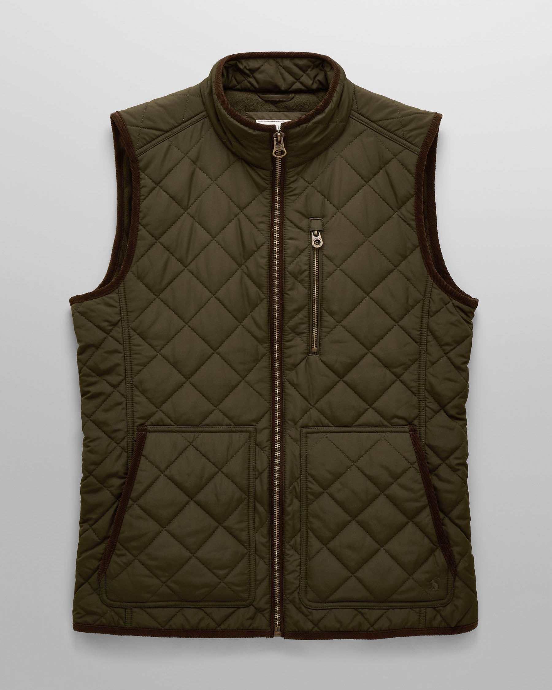 Joules Maynard Mens Quilted Gilet - Green | CHO | Designer Mens Gilets