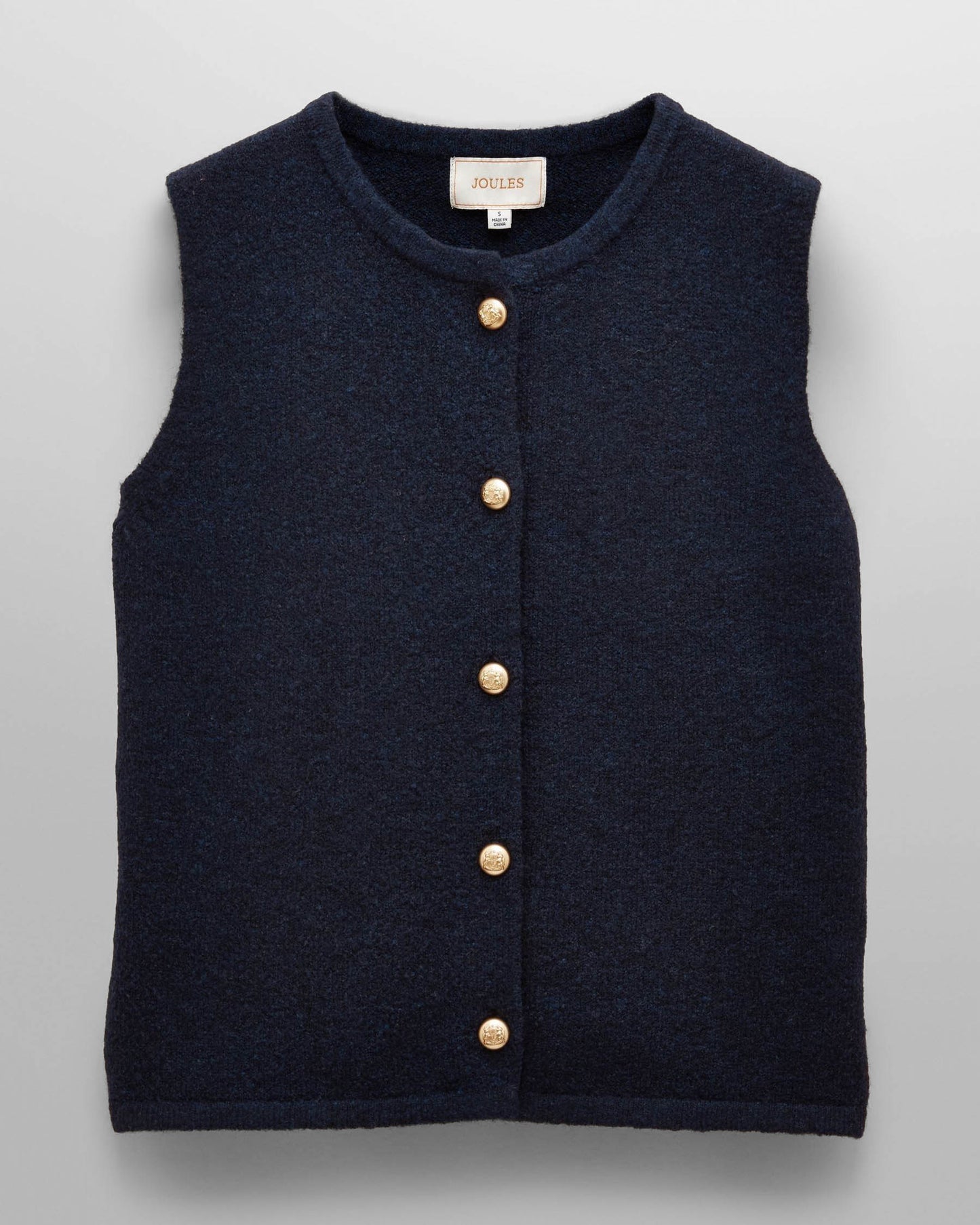Joules Holly Womens Button-Up Tank Top - Navy