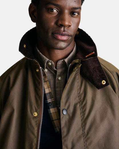 Barbour Icons Transport Mens Wax Jacket - Brown | CHO | Designer Mens Wax Jackets