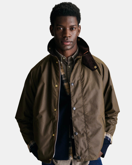 Barbour Icons Transport Mens Wax Jacket - Brown | CHO | Designer Mens Wax Jackets