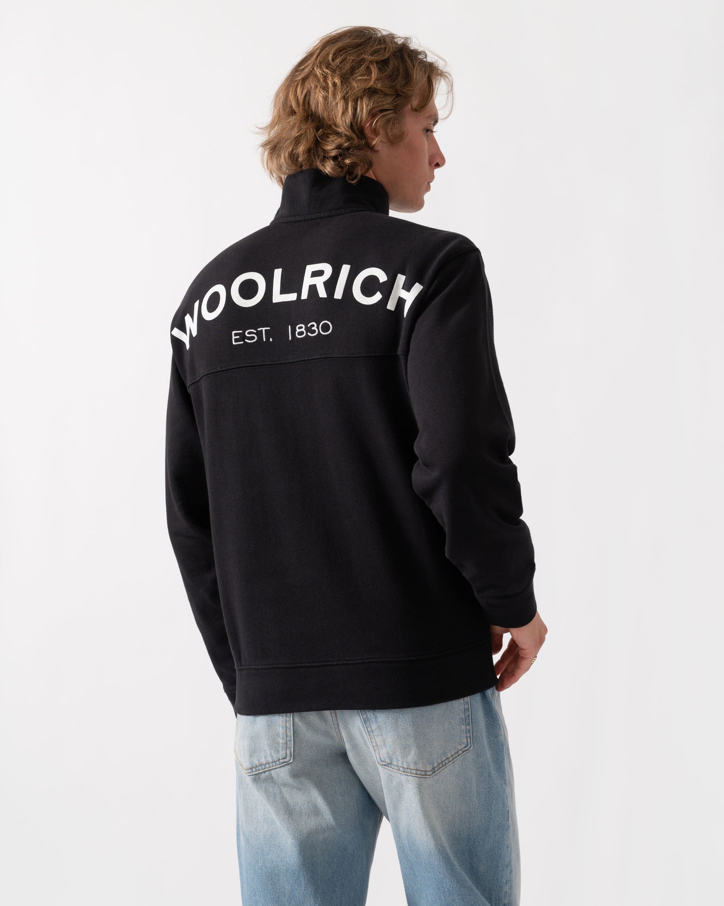 Woolrich American Half Zip Mens Sweatershirt | CHO | Designer Mens Sweatshirts