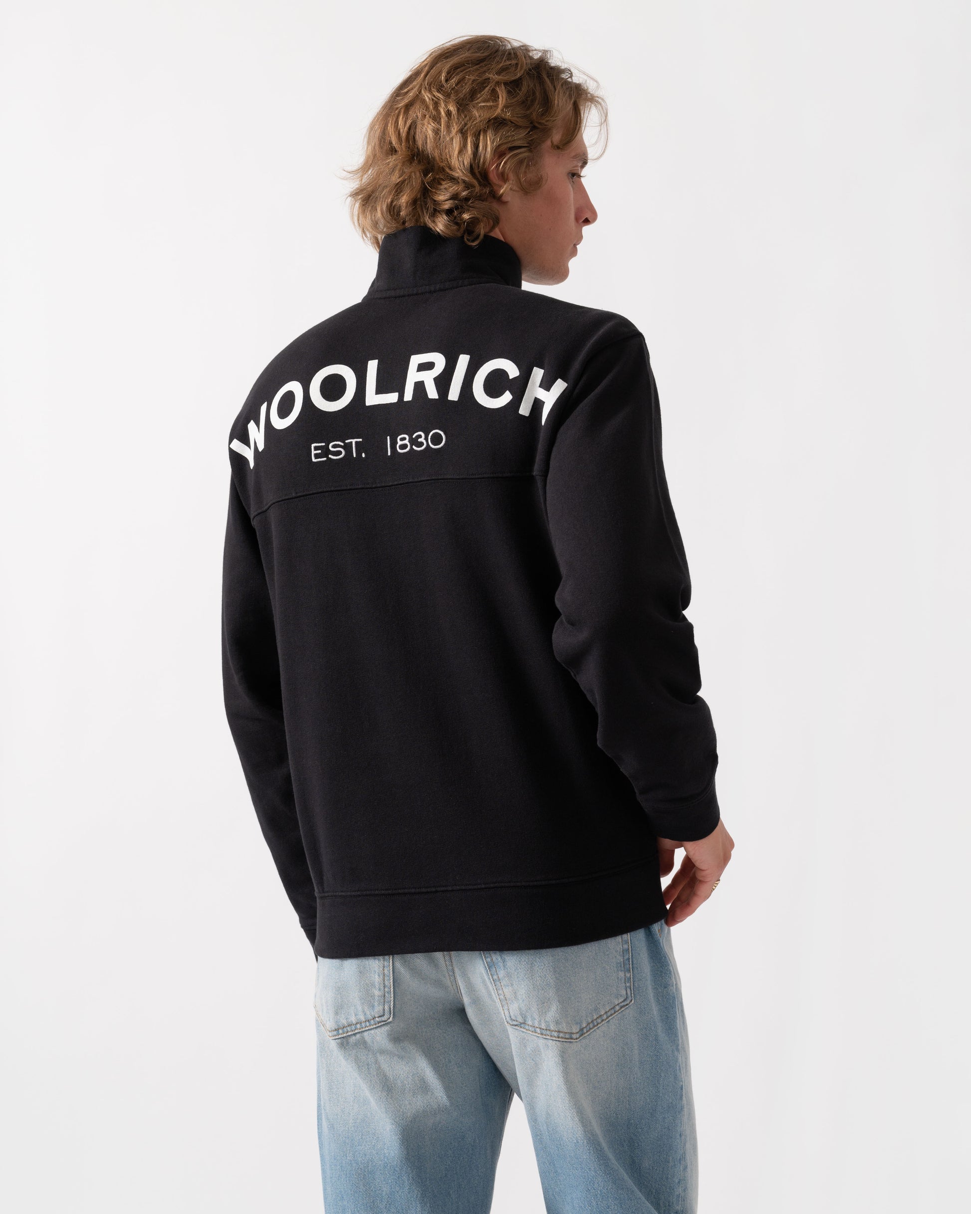 Woolrich American Half Zip Mens Sweatershirt | CHO | Designer Mens Sweatshirts