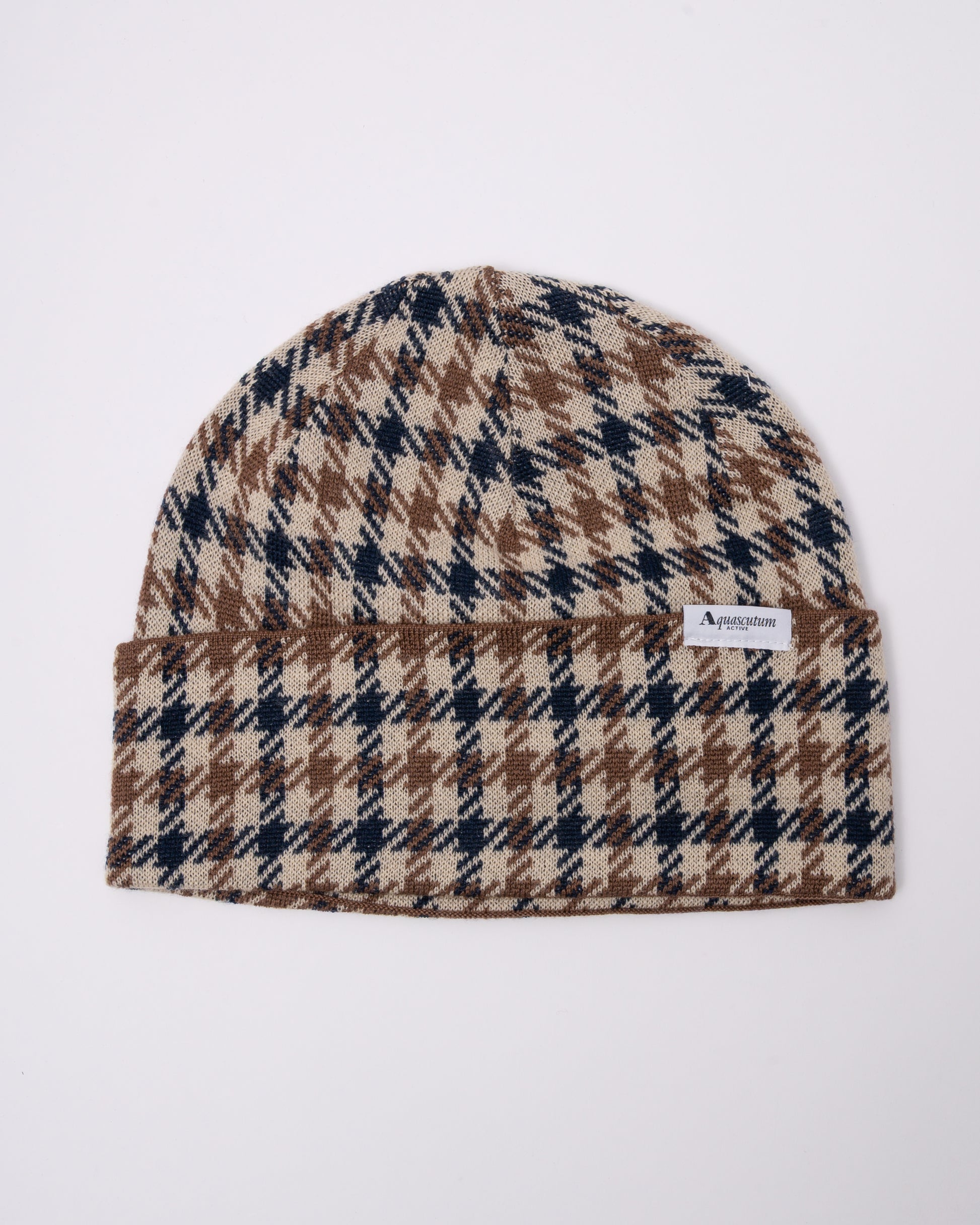 Aquascutum Club Check Beanie in Club Check