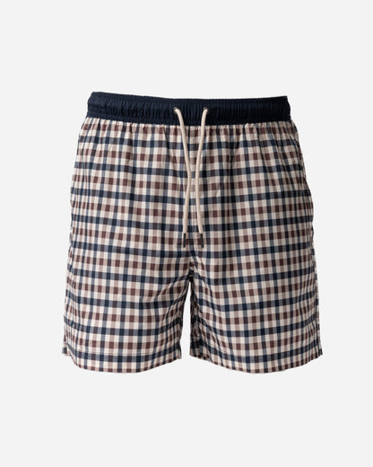 Aquascutum Mens Iconic Volley Swim Shorts in Club Check 28
