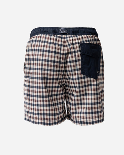 back of Aquascutum Mens Iconic Volley Swim Shorts - Club Check 28