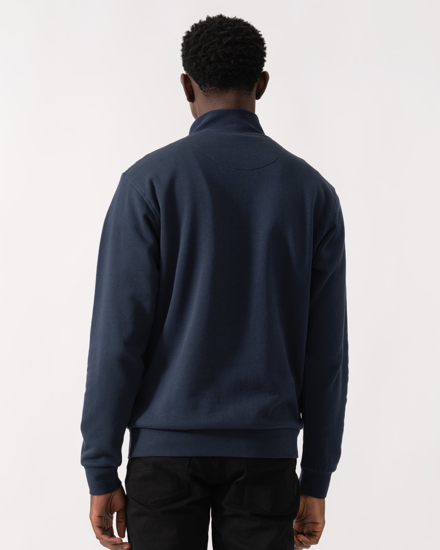 Aquascutum Mens 1/4 Zip Fleece - Navy 11