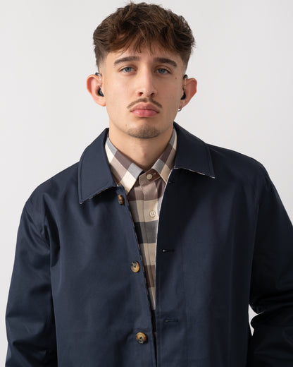 Aquascutum Mens Archival Reversible Mid Coat - Navy 11
