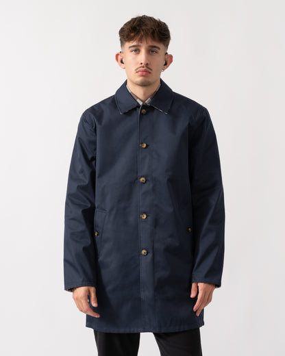 Aquascutum Mens Archival Reversible Mid Coat - Navy 11