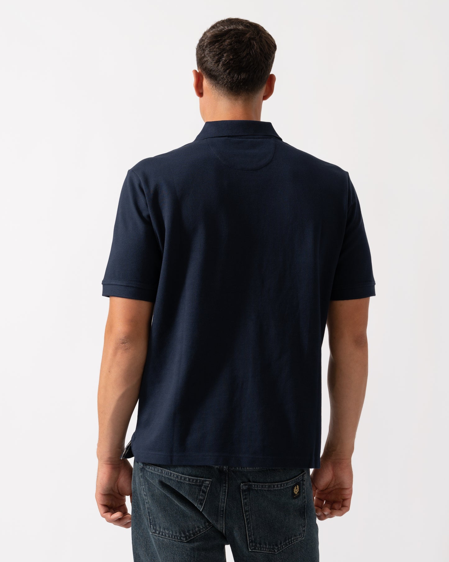 Aquascutum Mens Iconic Insert Polo - Navy 11