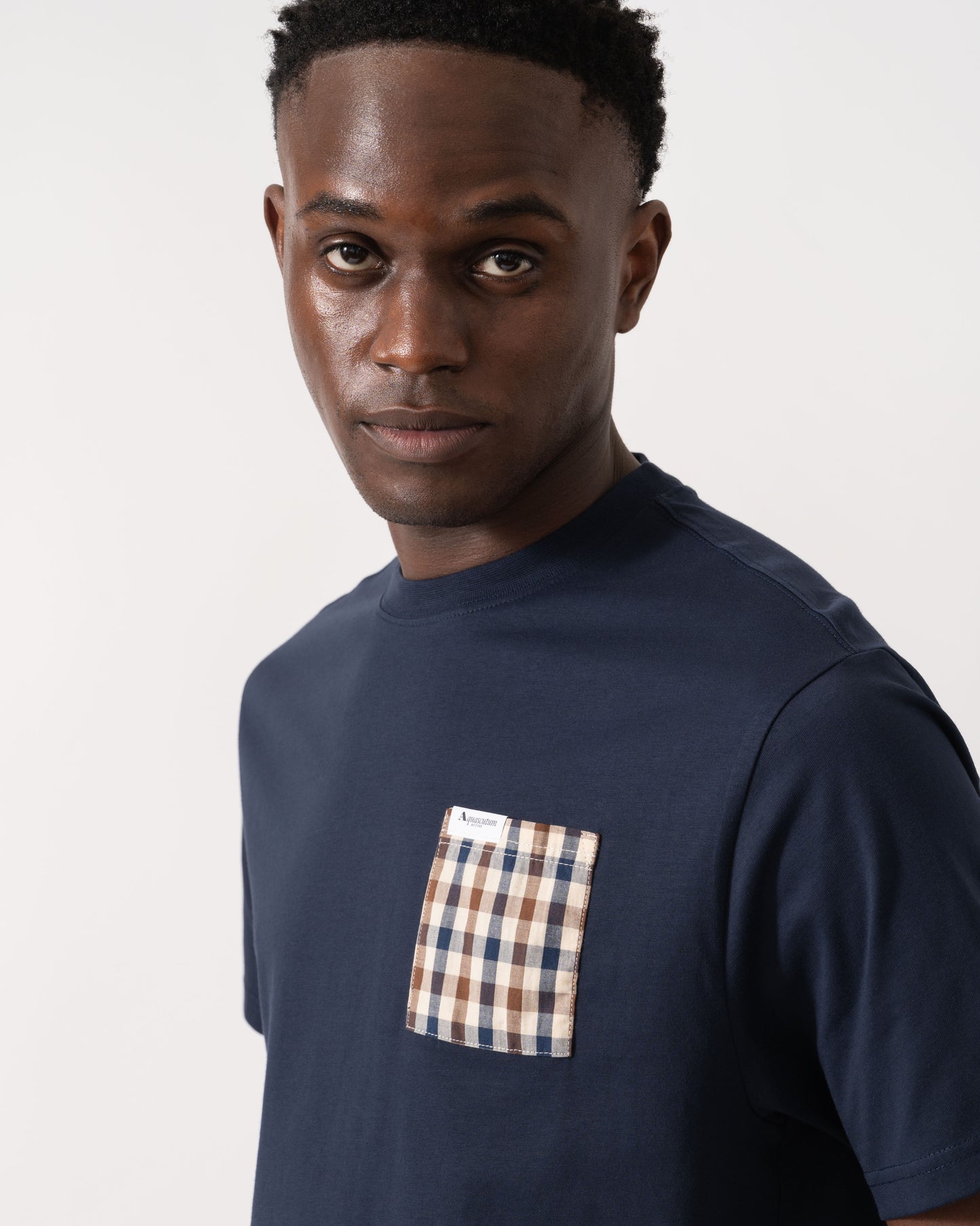 Aquascutum Mens Iconic Pocket T-Shirt - Navy 11
