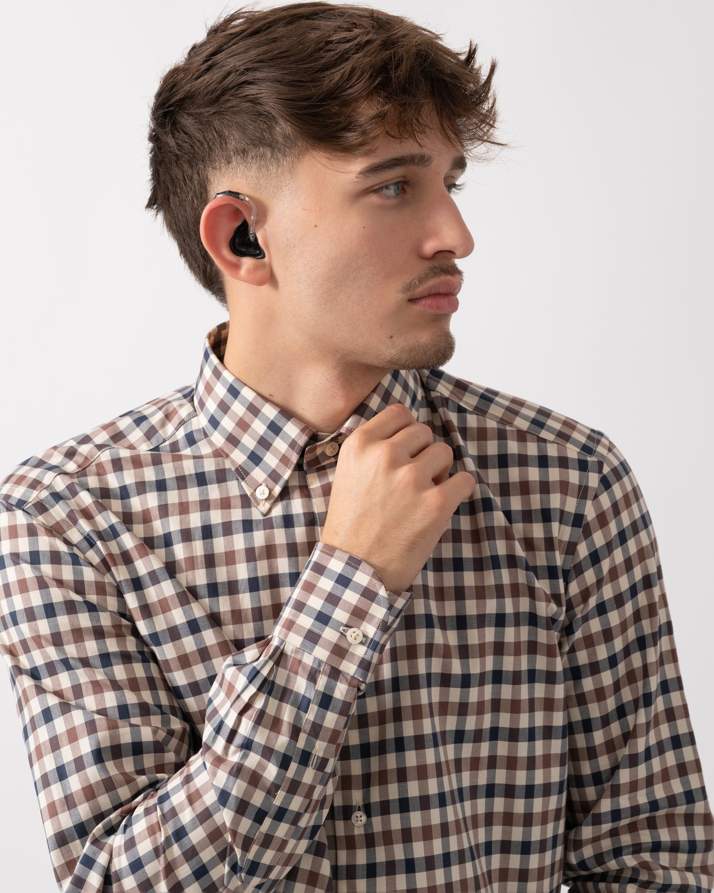 Aquascutum Mens Iconic Shirt - Club Check 28