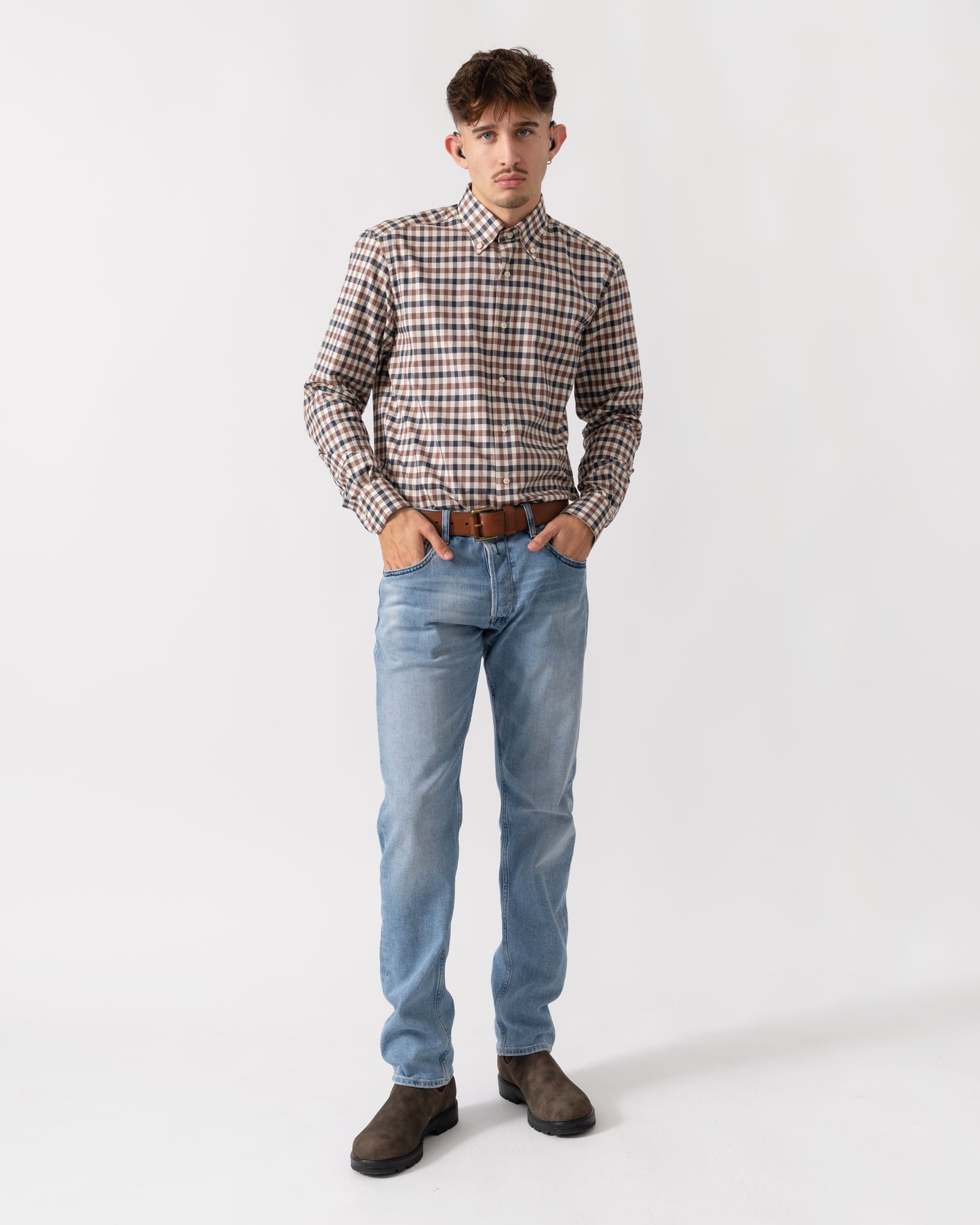 Aquascutum Mens Iconic Shirt - Club Check 28