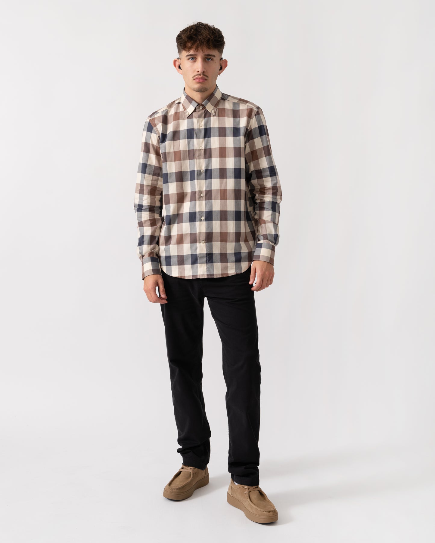 Aquascutum Mens Macro Iconic Shirt - Macro Club Check 30