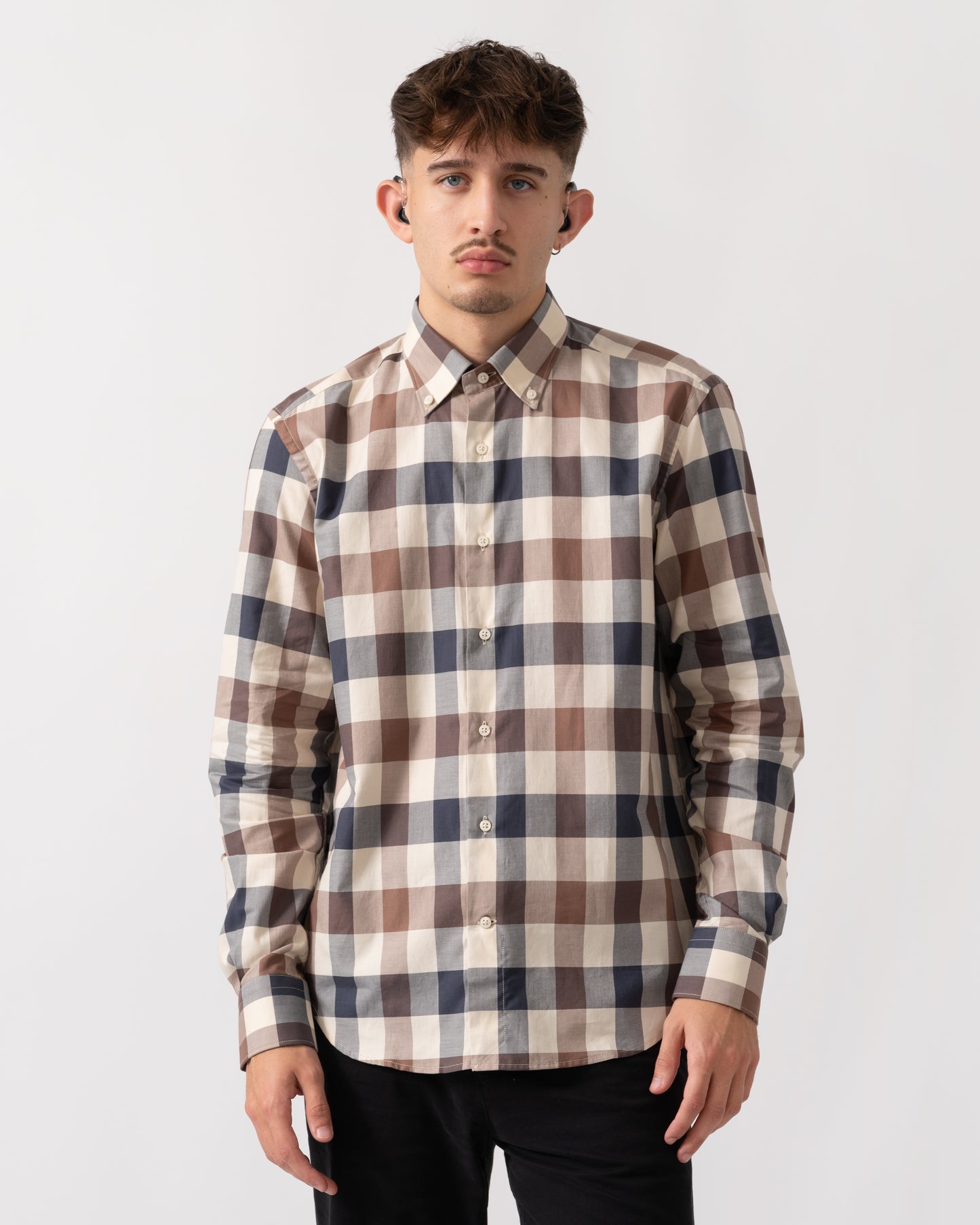 Aquascutum Mens Macro Iconic Shirt - Macro Club Check 30