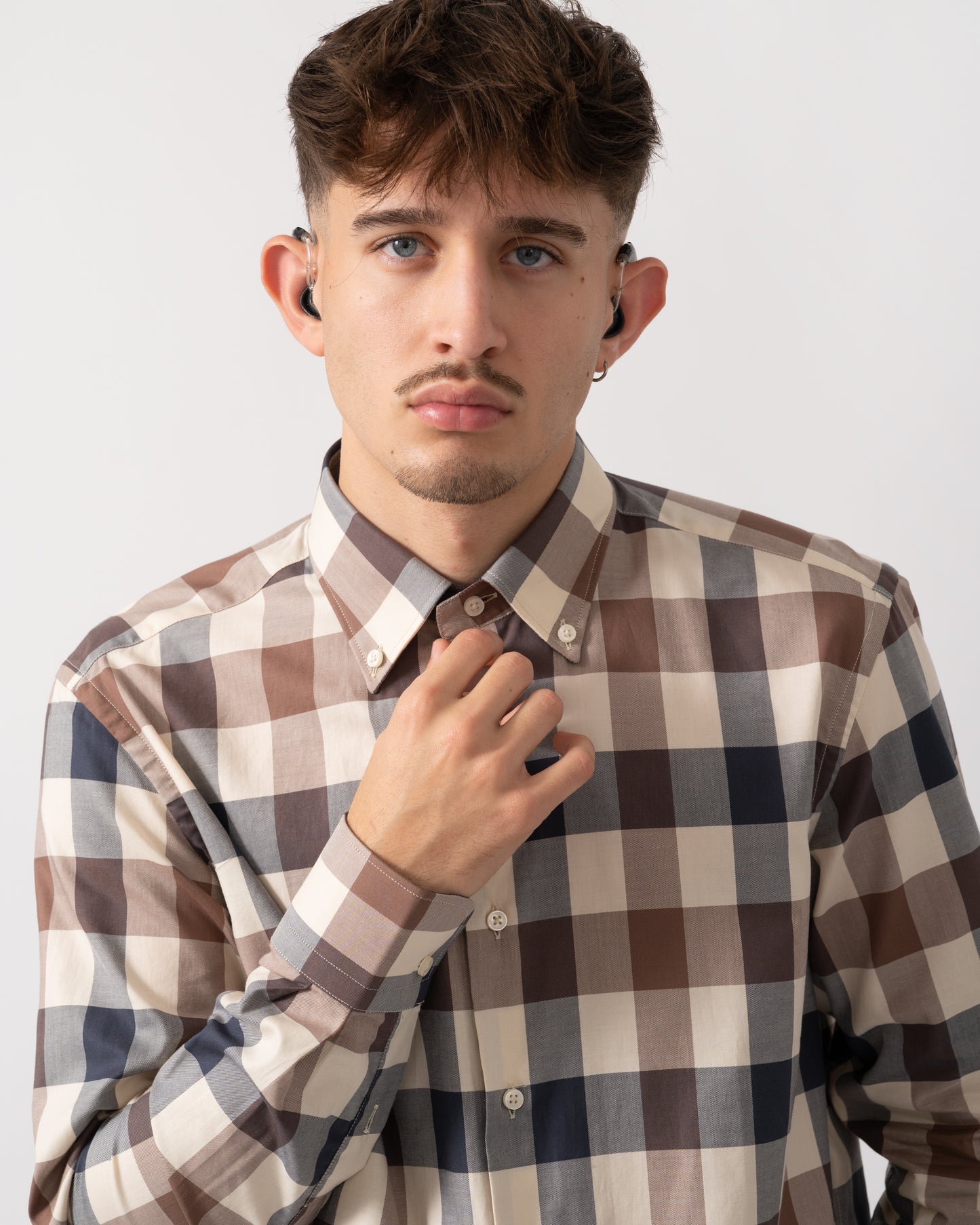 Aquascutum Mens Macro Iconic Shirt - Macro Club Check 30