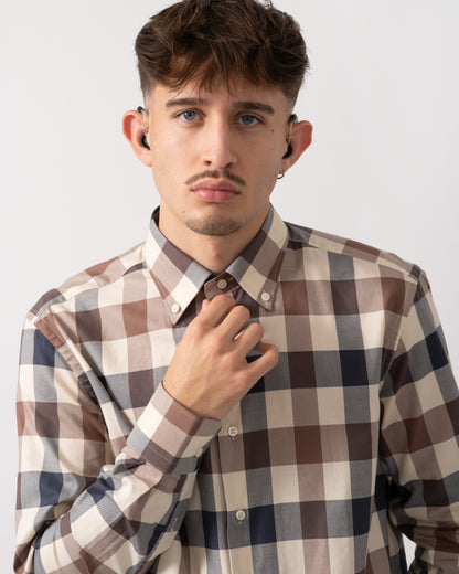 Aquascutum Mens Macro Iconic Shirt - Macro Club Check 30