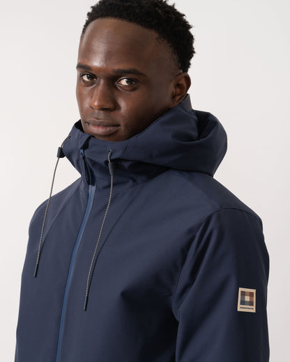 Aquascutum Mens Soft Shell Mid Parka - Navy 11