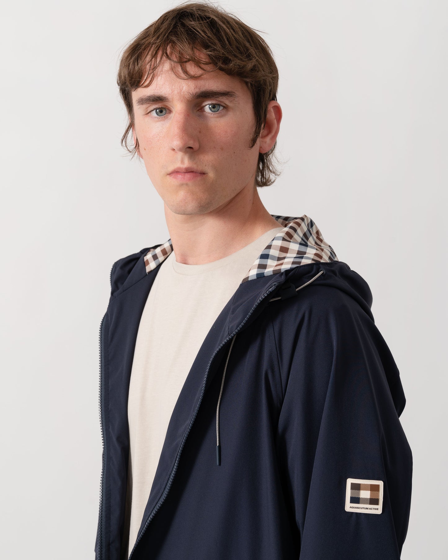 Aquascutum Mens Shell SP Hooded Jacket - Navy 11