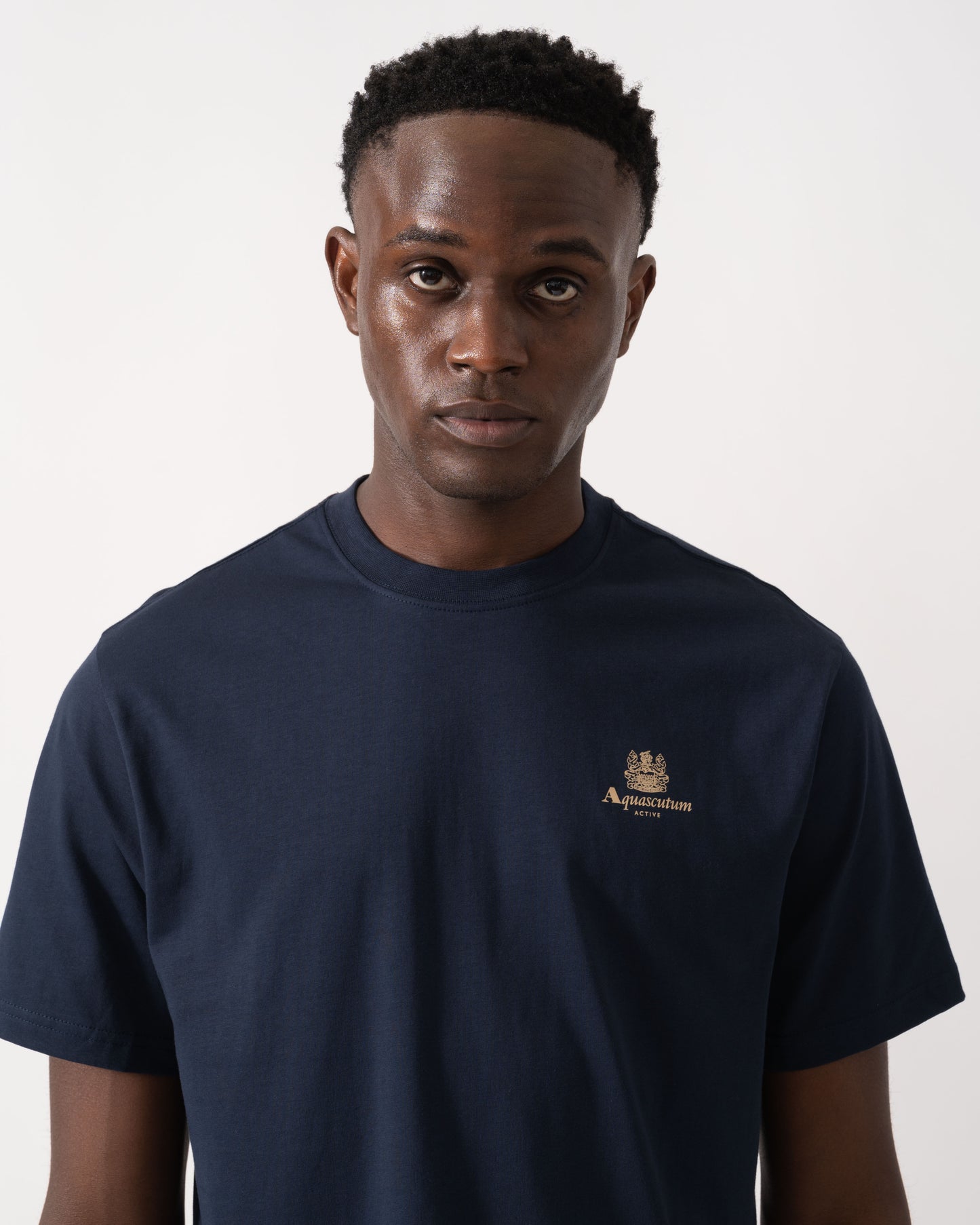 Aquascutum Mens Small Logo T-Shirt - Navy 11