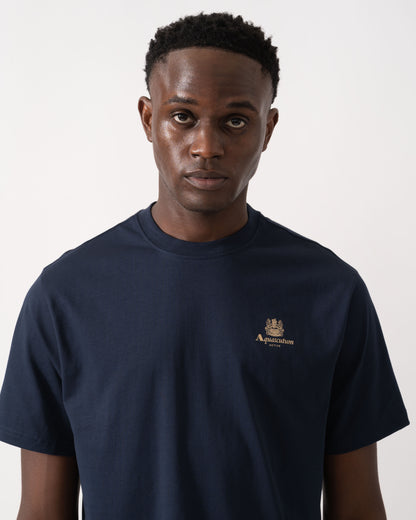 Aquascutum Mens Small Logo T-Shirt - Navy 11