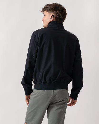 back shot of a model wearing an Armani Exchange Mens Jacket XM002139-AF22536 in Deep Navy UB101