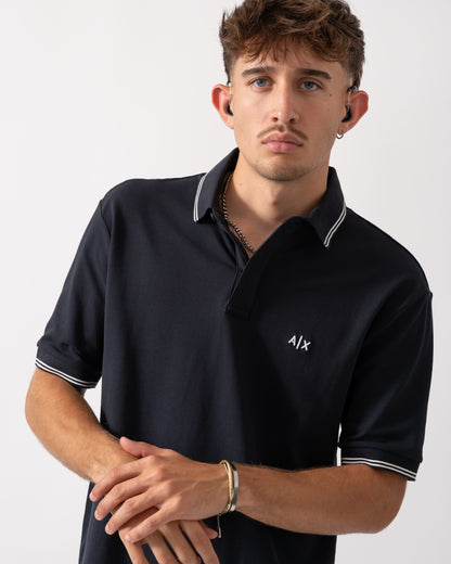 Armani Exchange Mens Polo Shirt XM001287-AF17321 - Deep Navy UB101