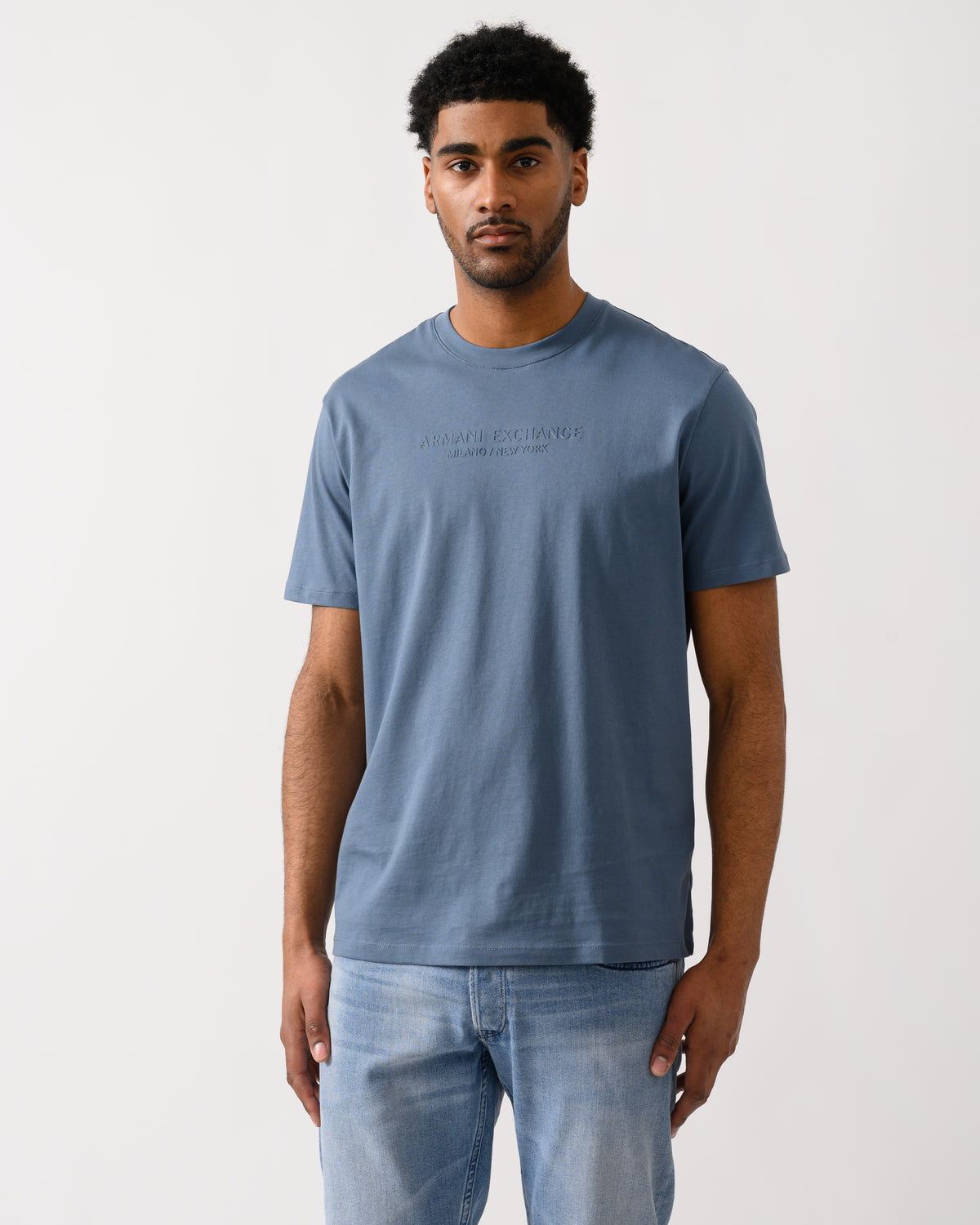 U9302 Armani Exchange Mens T-Shirt with Tonal Milano/New York Logo - China B ...