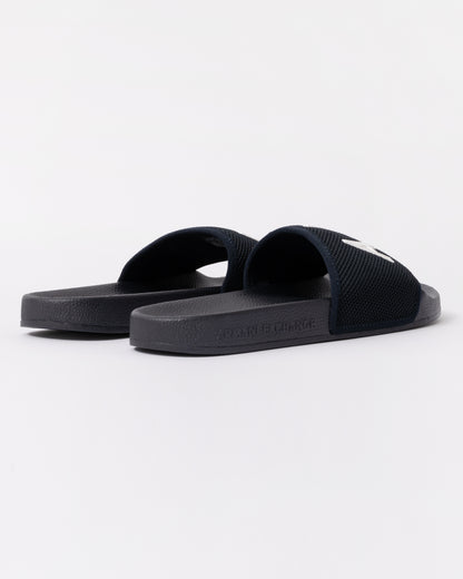 Armani Exchange Mesh A|X Logo Sliders - Deep Navy/Off White U385 - back