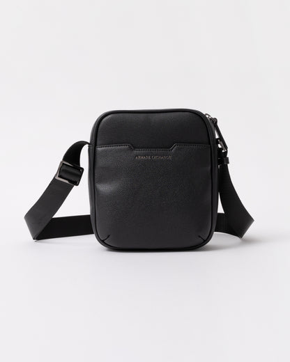 Armani Exchange Mens Boxy Messenger Bag - Black UC001 front