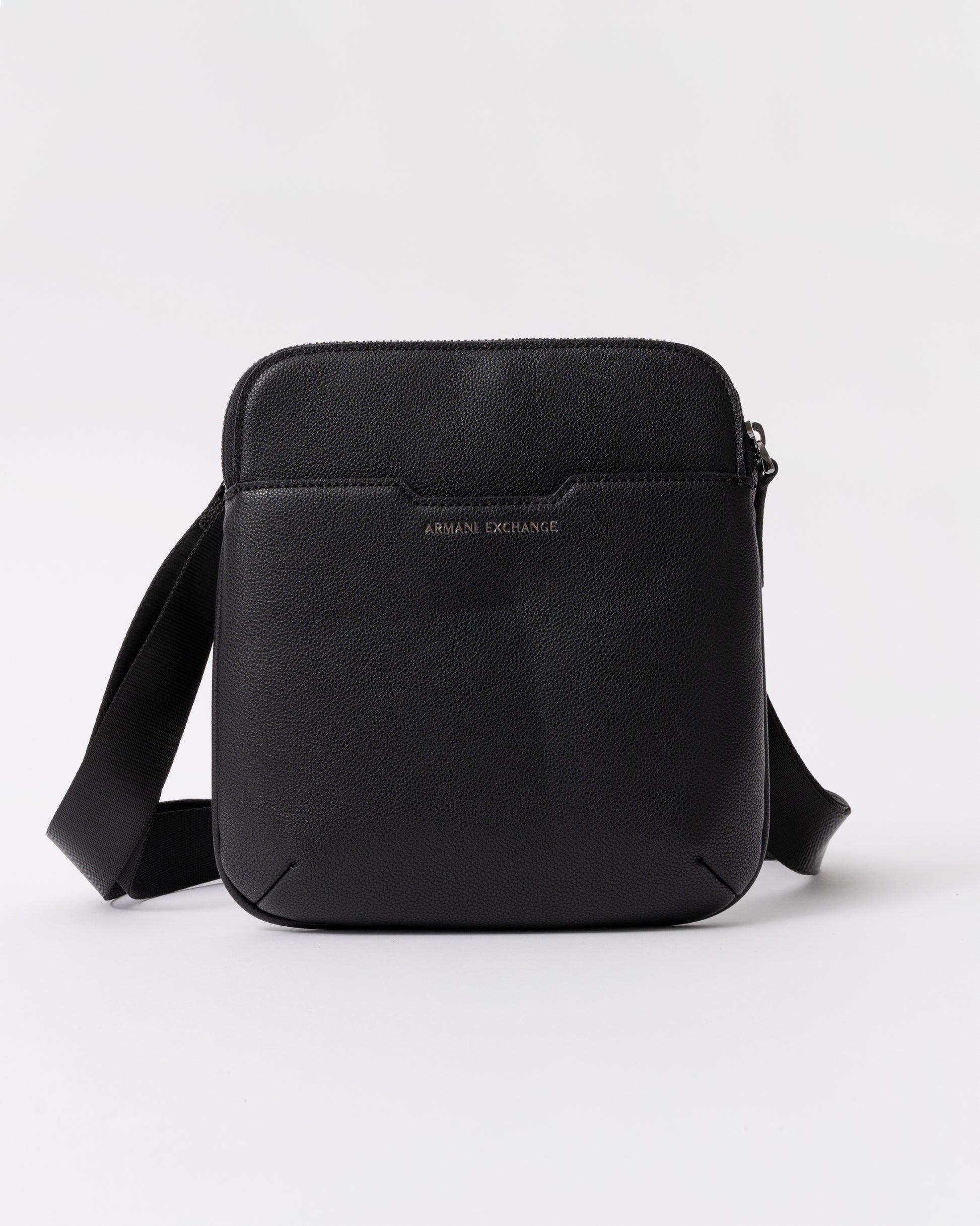 Armani Exchange Mens Slim Envelope Messenger Bag - Black UC001 front
