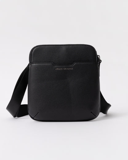Armani Exchange Mens Slim Envelope Messenger Bag - Black UC001 front