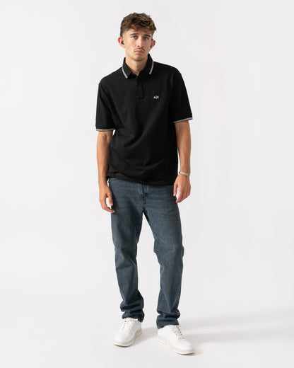 Armani Exchange Mens Polo Shirt XM001287-AF17321 - Black UC001