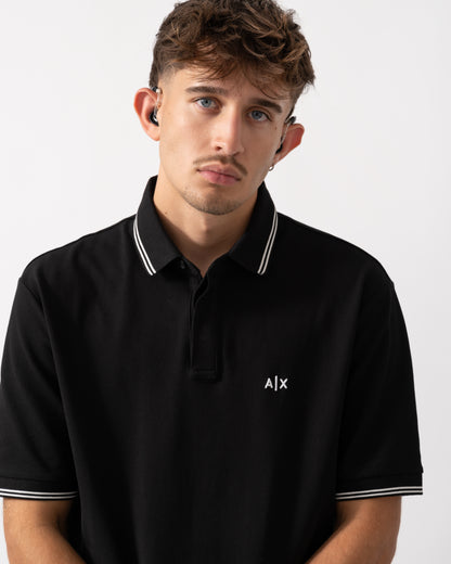 Armani Exchange Mens Polo Shirt XM001287-AF17321 - Black UC001
