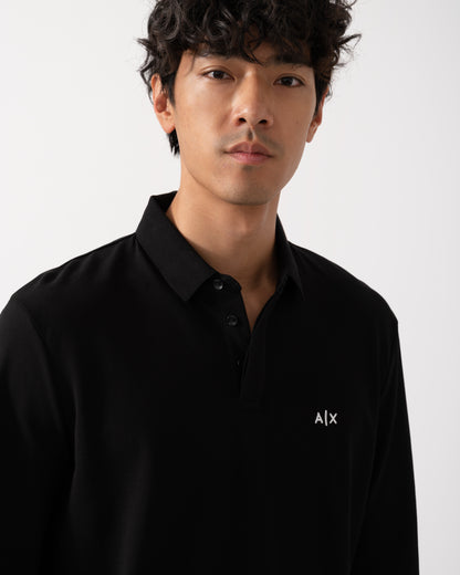 Armani Exchange Mens Polo Shirt XM001288-AF17321 - Black UC001