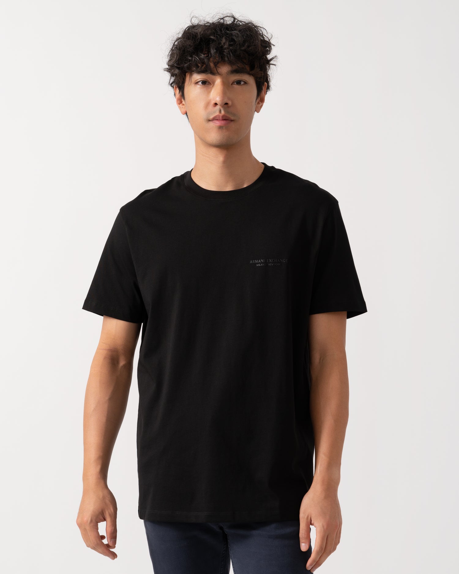 Armani Exchange Mens T-Shirt XM001281-AF10361 - Black UC001 - CHO - Designer Mens T-Shirts