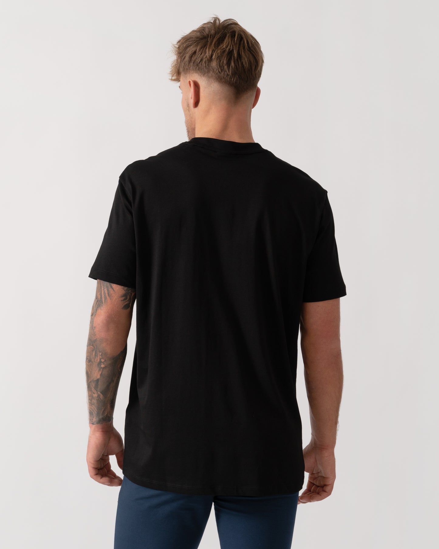 Armani Exchange Tonal City Logo T-Shirt - Black/White MC09E - Back