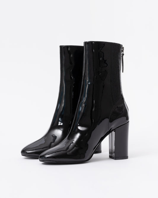 Ash Jasmin Heeled Boots Black Patent Leather