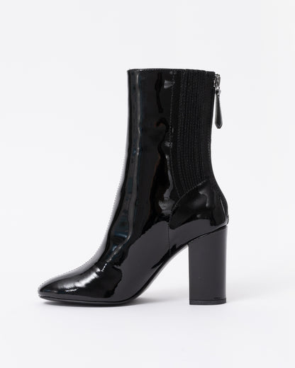 Ash Jasmin Heeled Boots Black Patent Leather