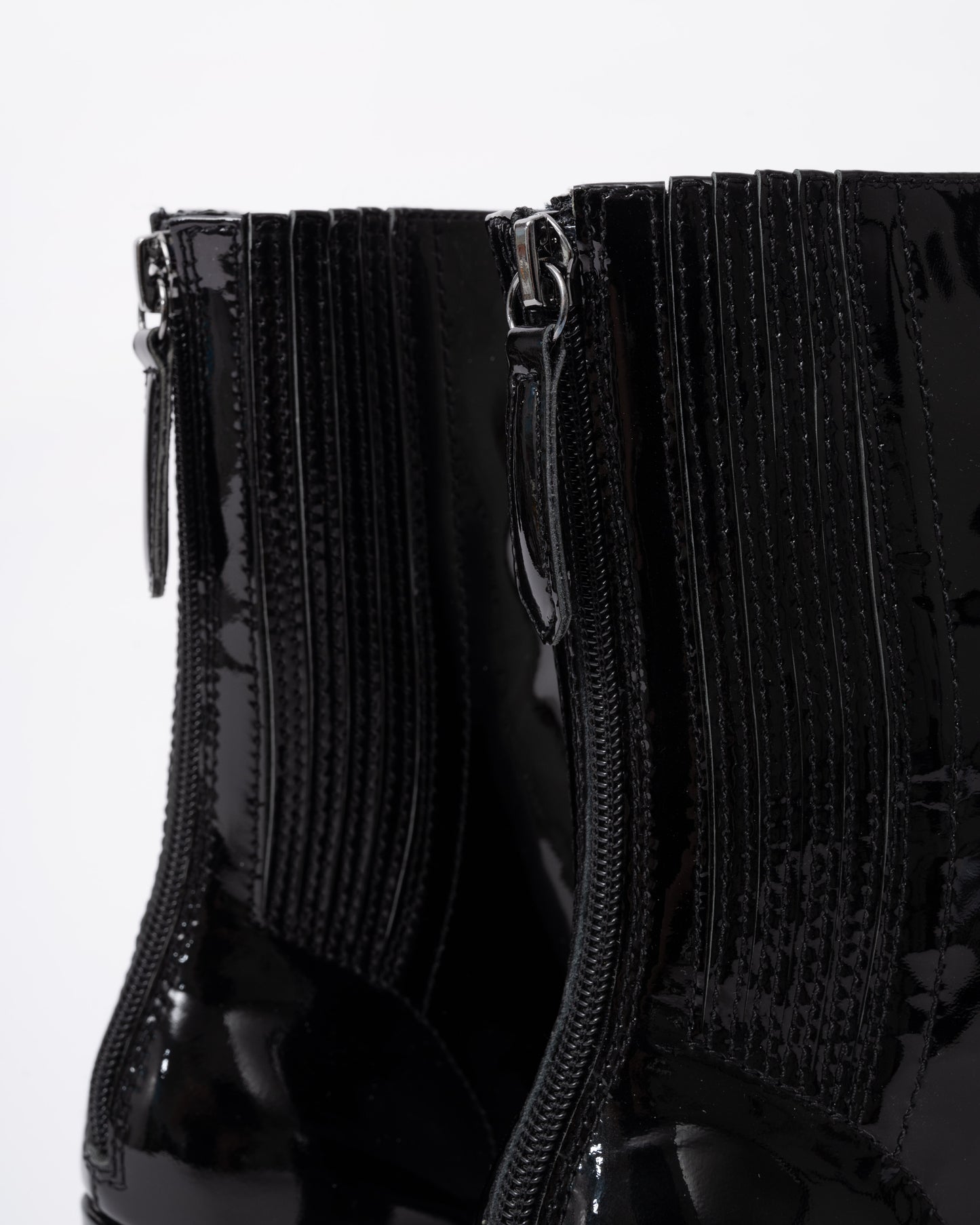 Ash Jasmin Heeled Boots Black Patent Leather