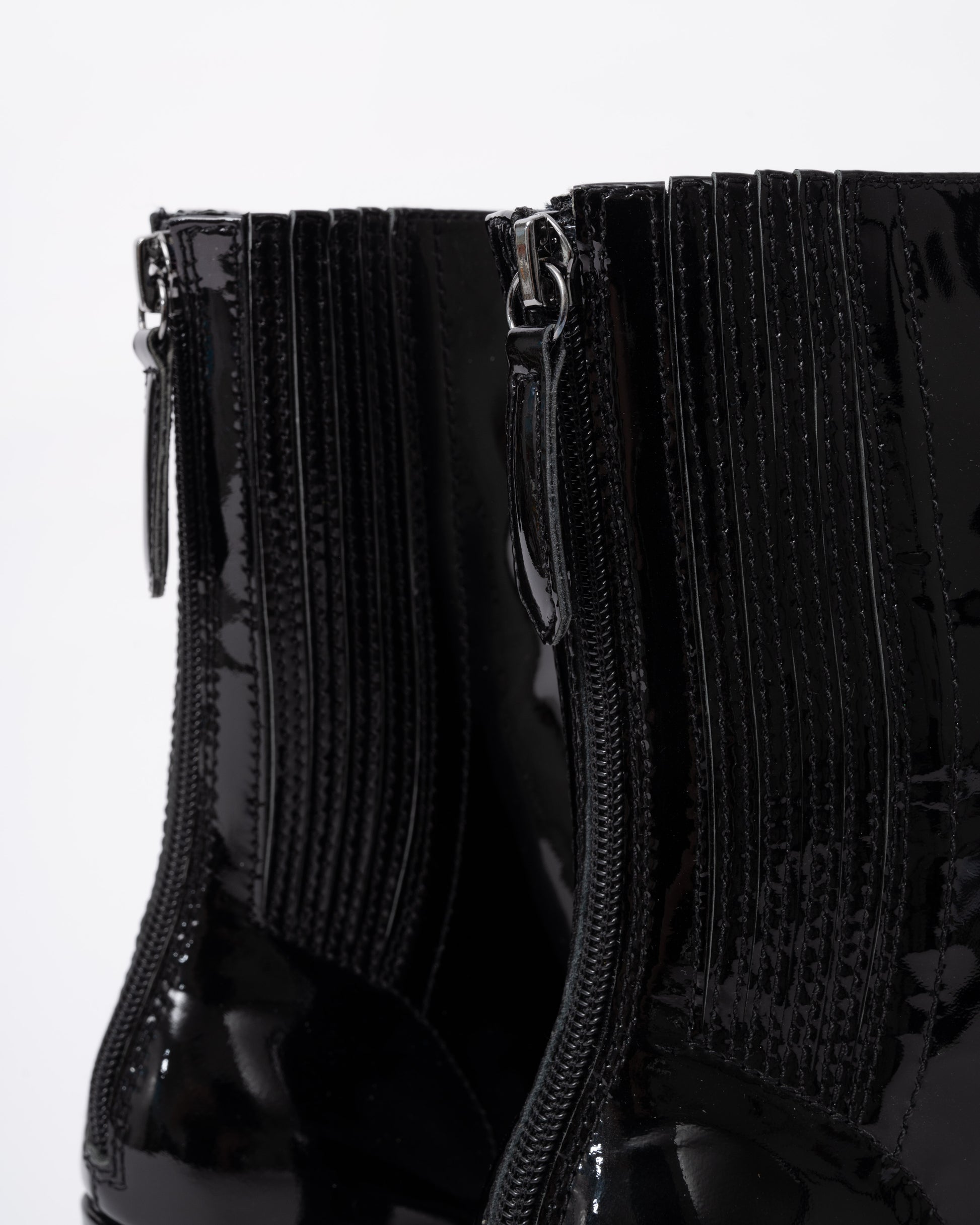 Ash Jasmin Heeled Boots Black Patent Leather