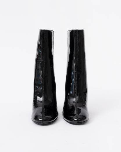 Ash Jasmin Heeled Boots Black Patent Leather