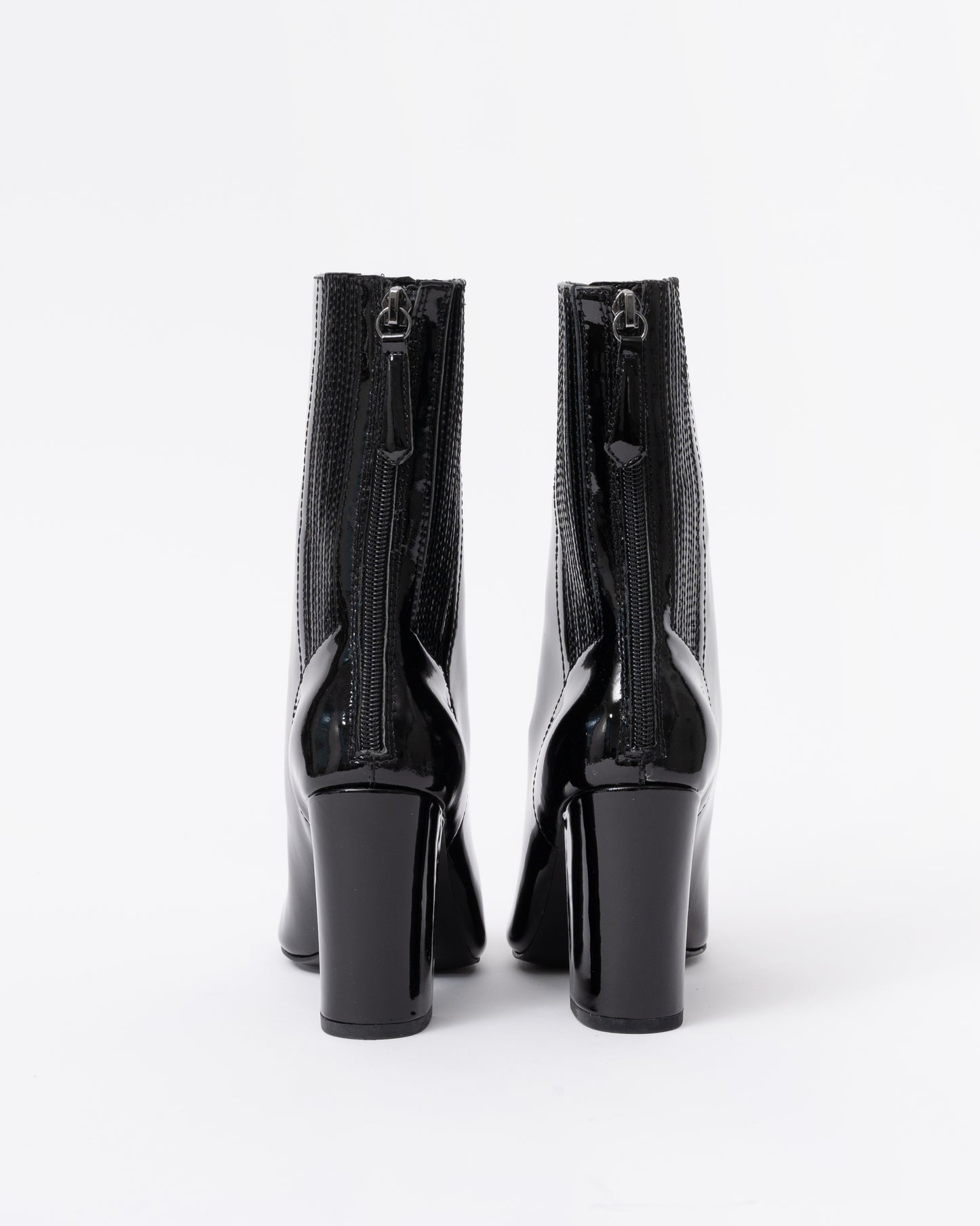 Ash Jasmin Heeled Boots Black Patent Leather