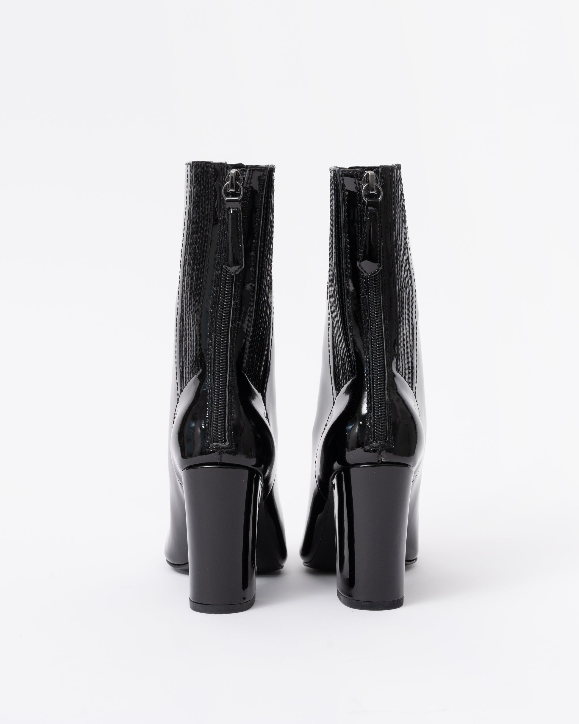 Ash Jasmin Heeled Boots Black Patent Leather