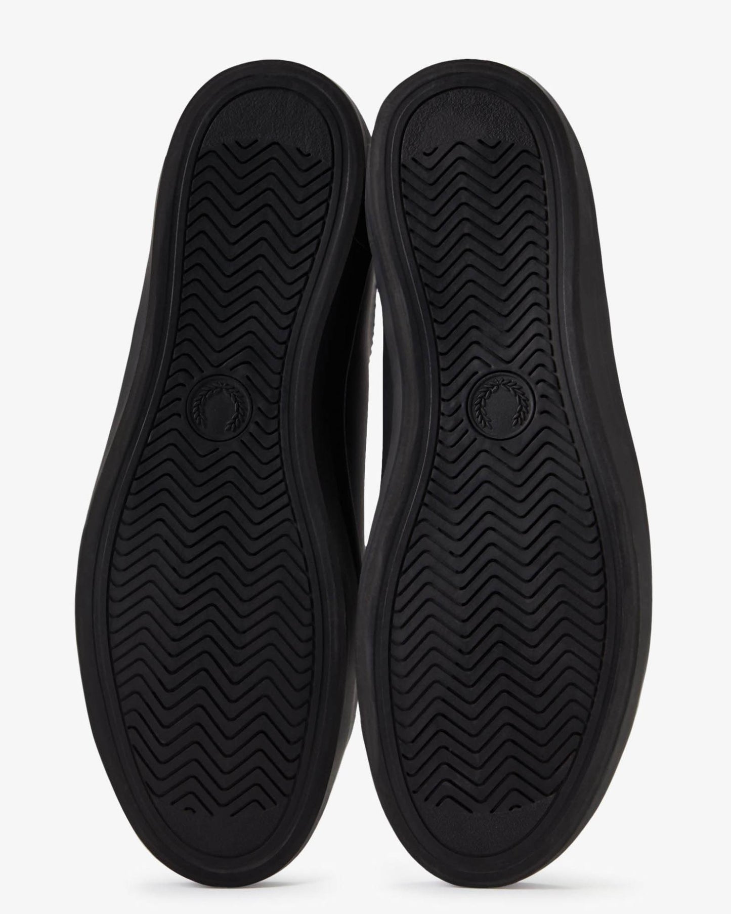 Fred Perry Mens Baseline Leather Trainers in Black 102 - Sole