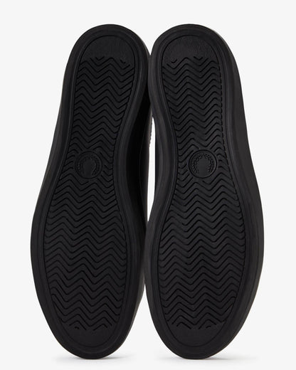 Fred Perry Mens Baseline Leather Trainers in Black 102 - Sole